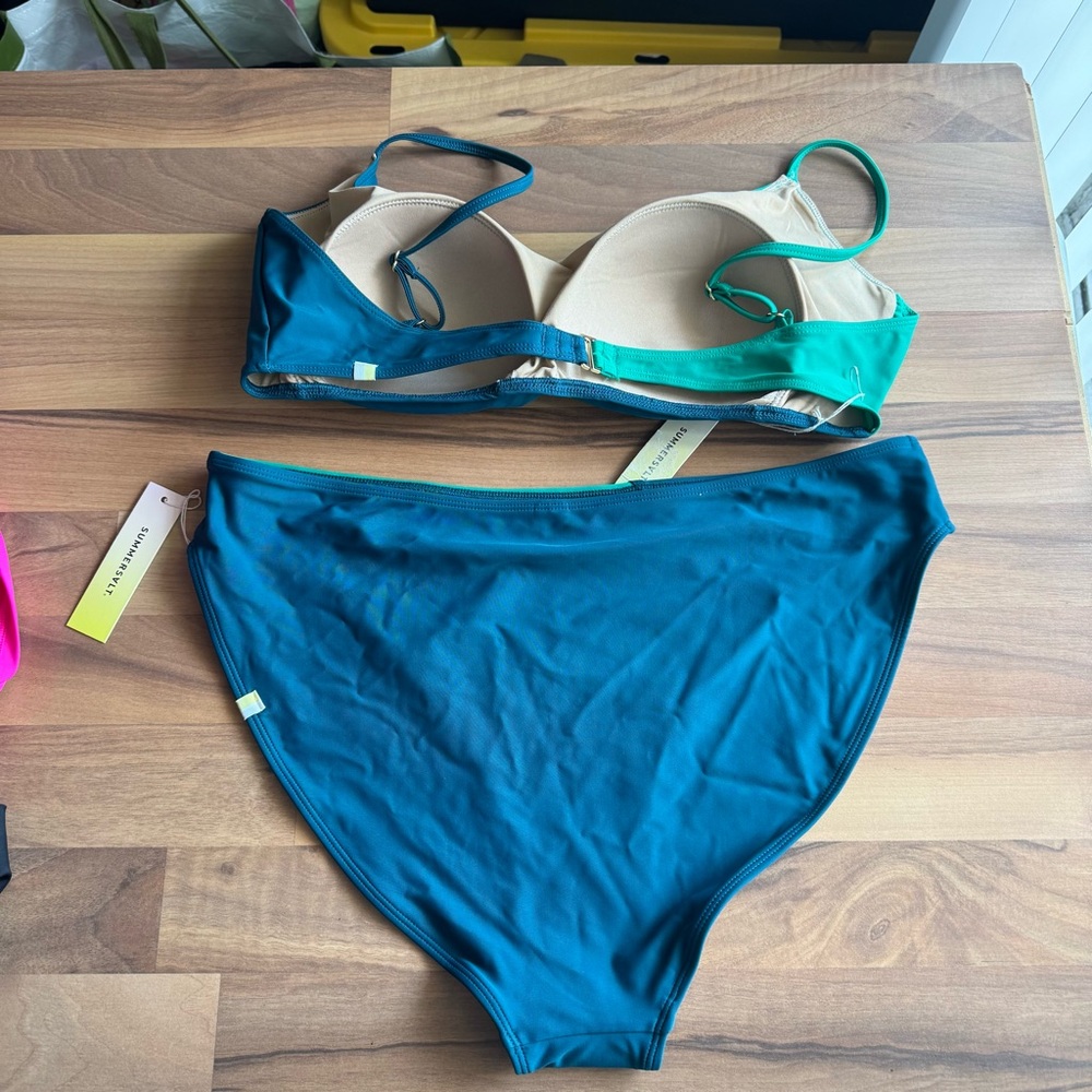 Summersalt Teal and Green Bikini - Picture 5 of 11